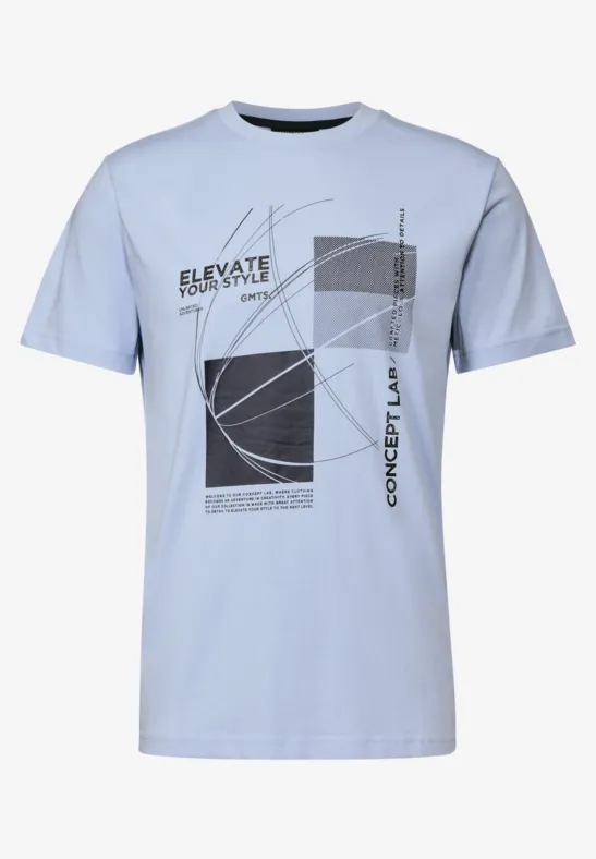 T-shirt met grafische print soft blue