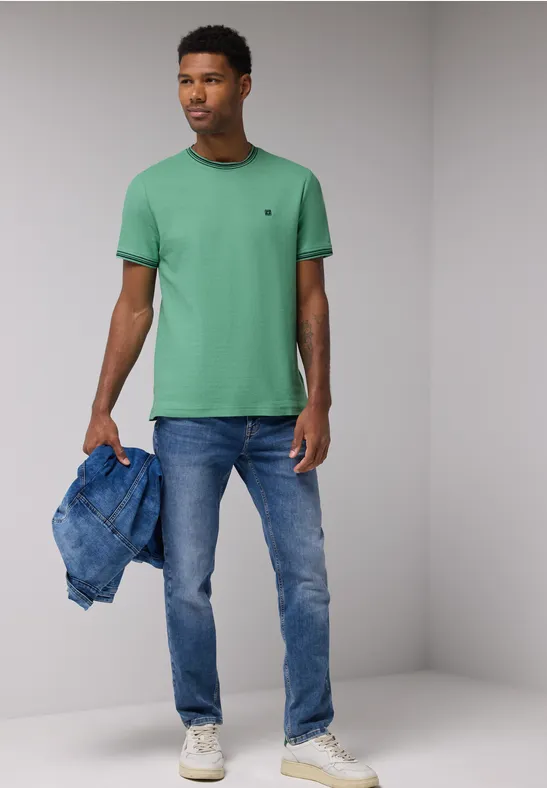 T-Shirt mit Struktur mint green