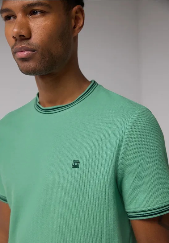T-Shirt mit Struktur mint green