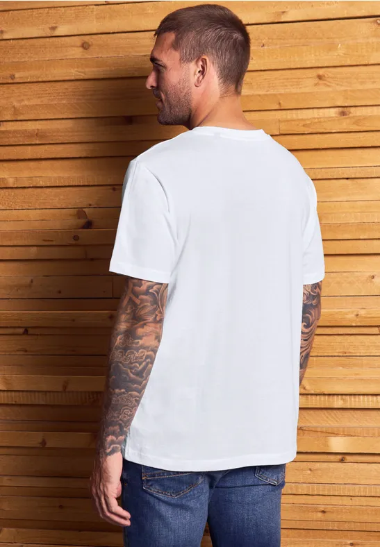 Basic T-Shirt in Unifarbe White