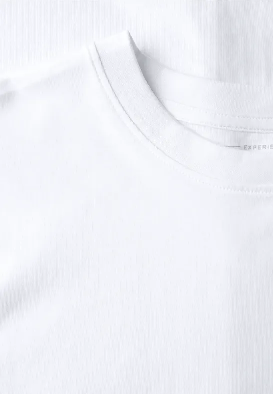 Basic T-Shirt in Unifarbe White