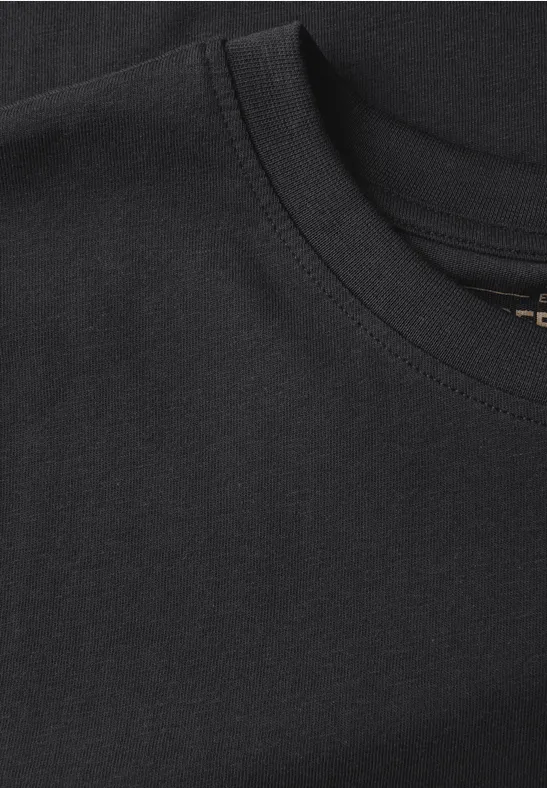 Basic T-Shirt in Unifarbe Black