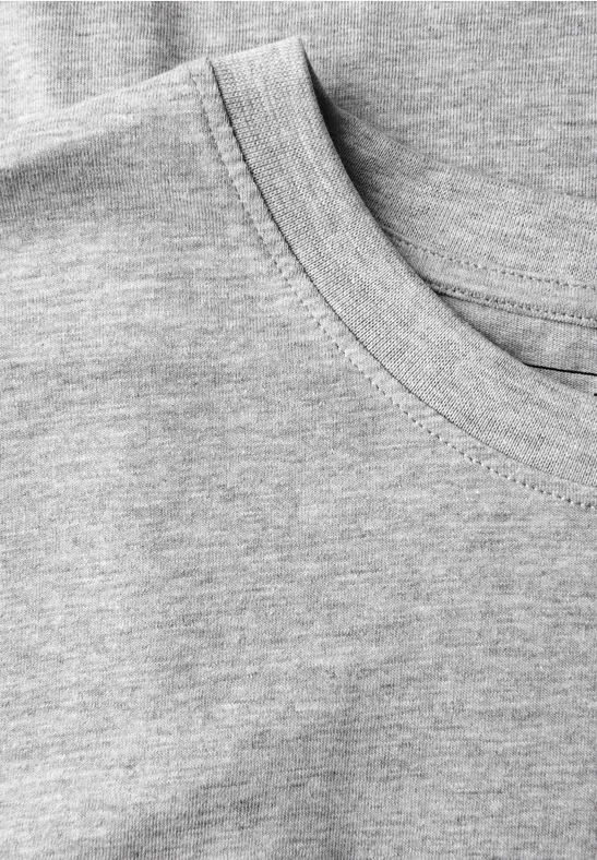 T-shirt basique en couleur unie cloud grey melange
