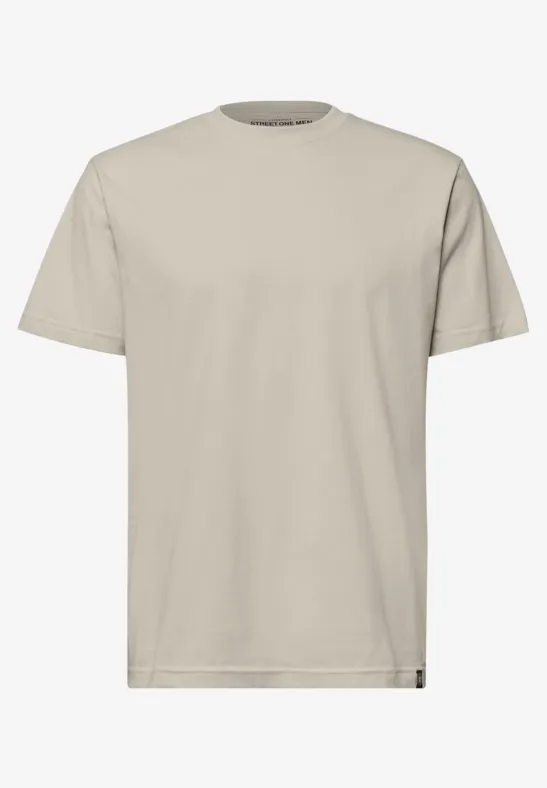 Basic T-Shirt aus reiner Baumwolle basic beige