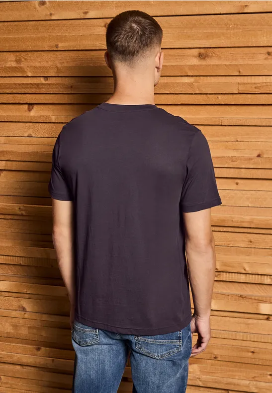 T-shirt basique en couleur unie bordeaux red
