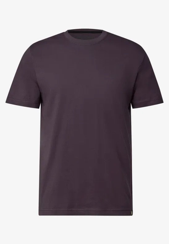 T-shirt basique en couleur unie bordeaux red