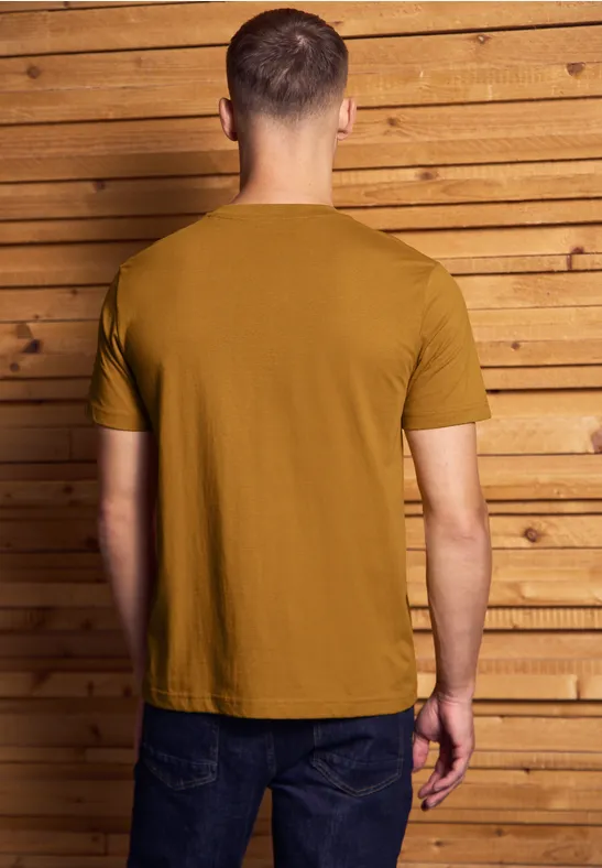 T-shirt basique en couleur unie golden yellow