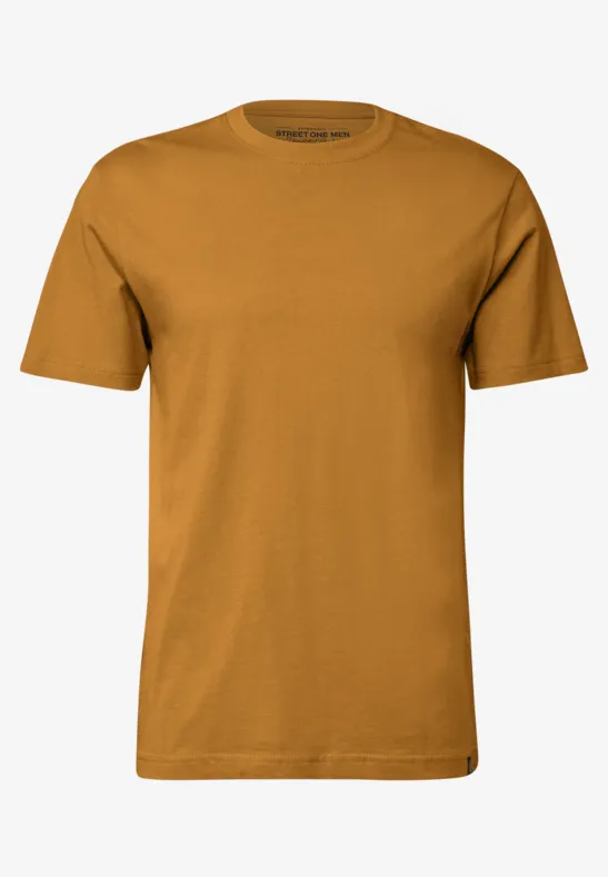 T-shirt basique en couleur unie golden yellow