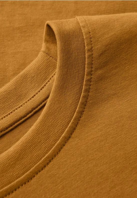 T-shirt basique en couleur unie golden yellow