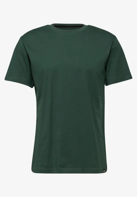 Basic T-Shirt in Unifarbe soft olive green
