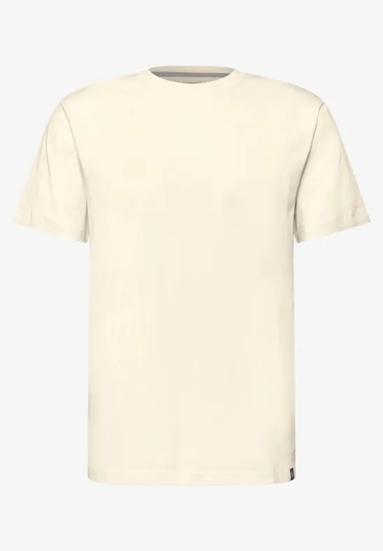 Basic T-Shirt in Unifarbe arctic beige