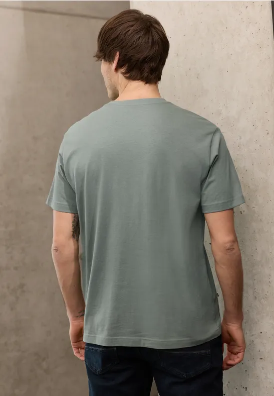 Basic T-Shirt in Unifarbe dusty mint