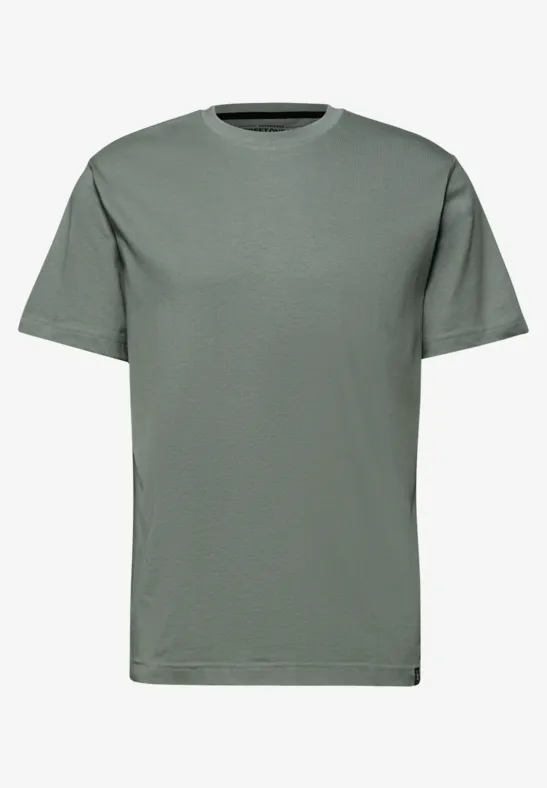 Basic T-Shirt in Unifarbe dusty mint