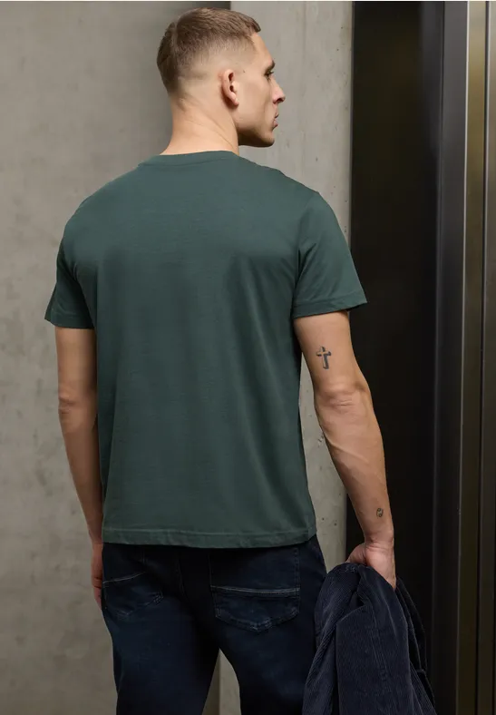 T-shirt basique en couleur unie sea green