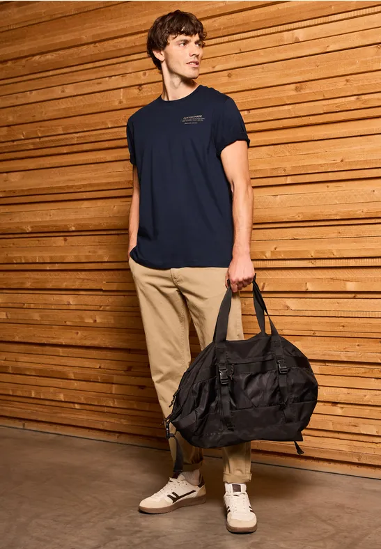 Basic Shirt mit Printdetail night blue