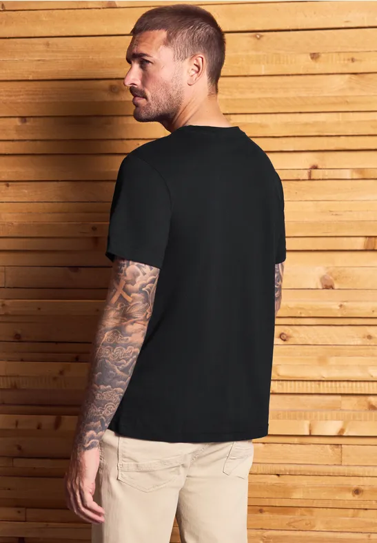 Zacht Shirt met tekst Black