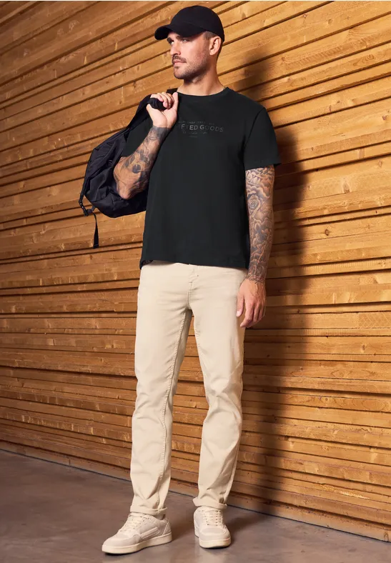 Zacht Shirt met tekst Black