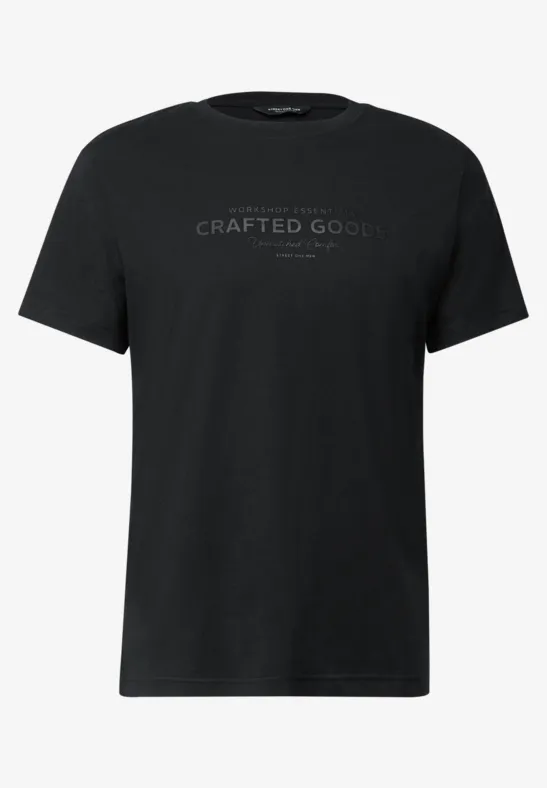 Zacht Shirt met tekst Black