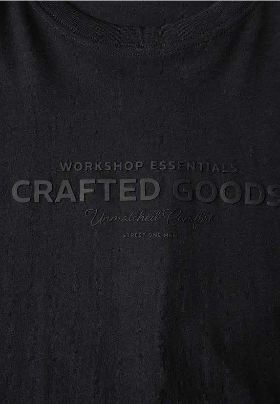 Zacht Shirt met tekst Black