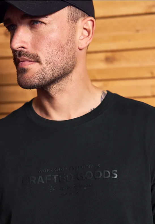 Zacht Shirt met tekst Black
