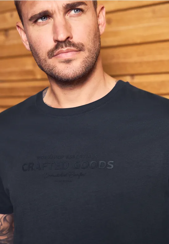 Zacht Shirt met tekst night blue