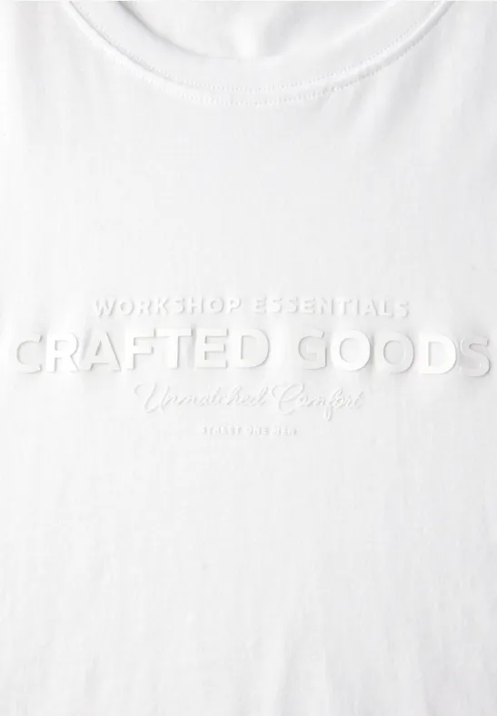 Zacht Shirt met tekst bright white