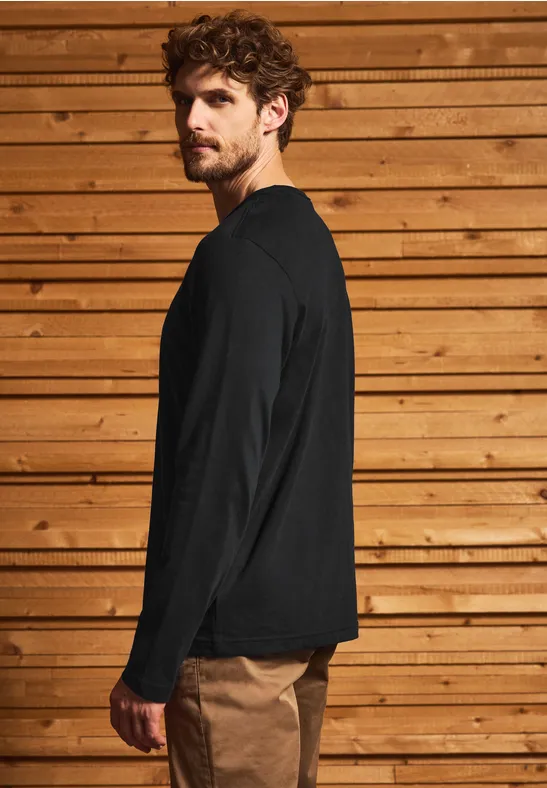 Softes Langarmshirt Black