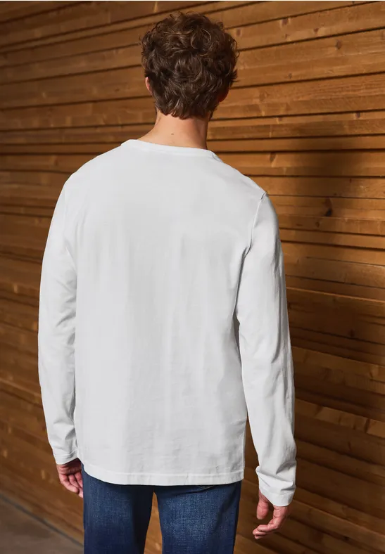 Softes Langarmshirt bright white