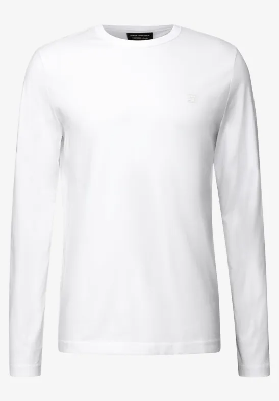 Softes Langarmshirt bright white
