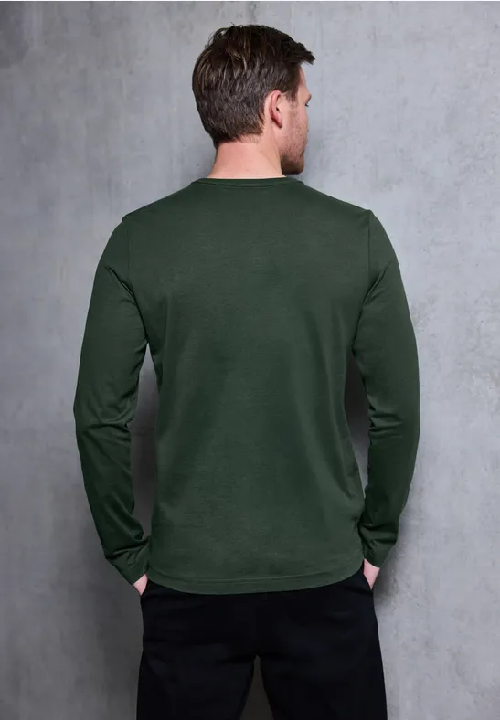 Zacht shirt met lange mouwen soft olive green