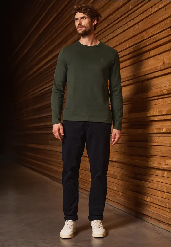 Softes Langarmshirt dark olive green