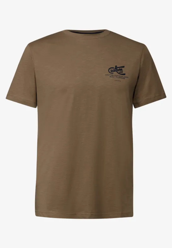 T-shirt avec chestprint ash brown
