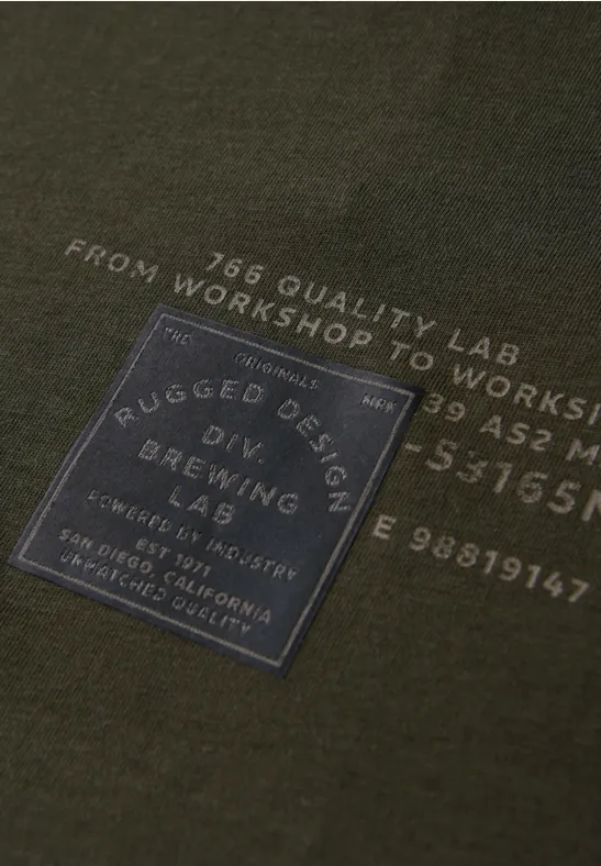 T-Shirt mit Print dark olive green