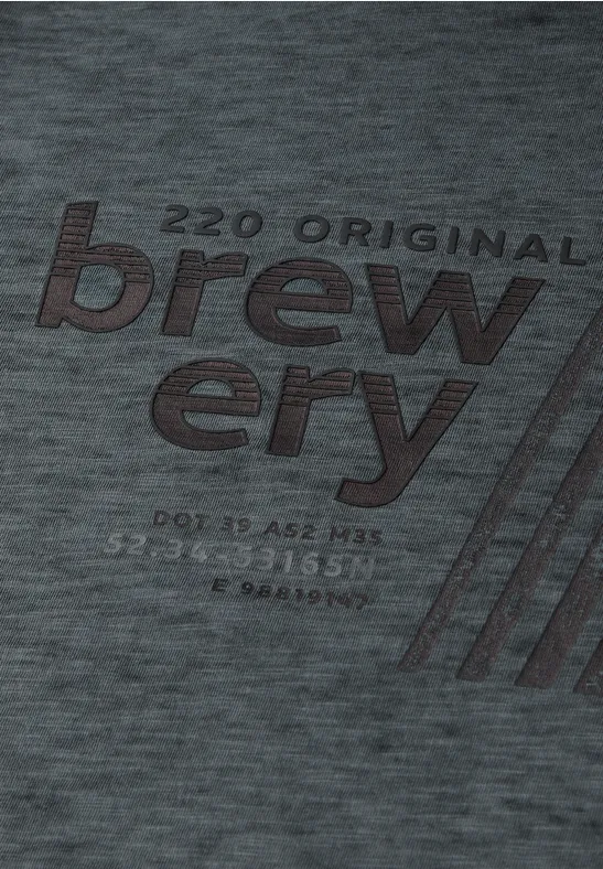 T-Shirt im Washed-Look basic black