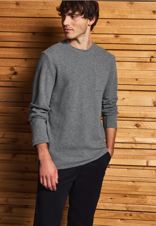Ottoman Langarmshirt metal grey melange