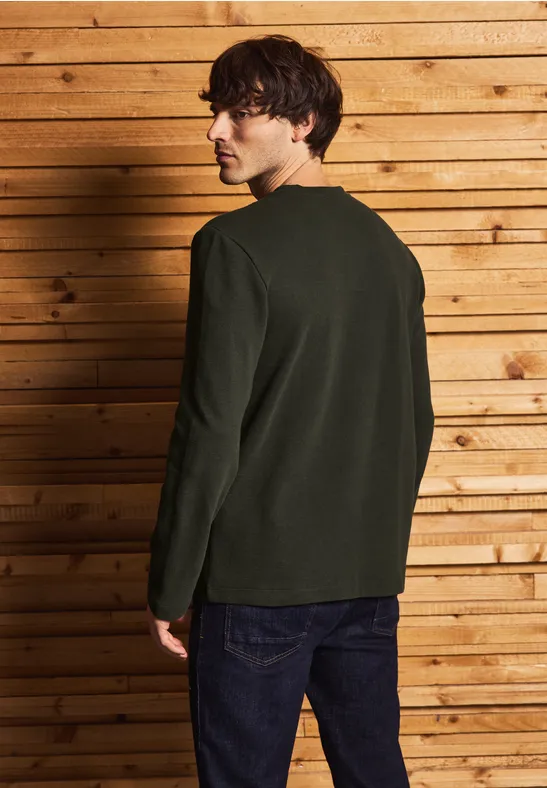 Ottoman Langarmshirt dark olive green
