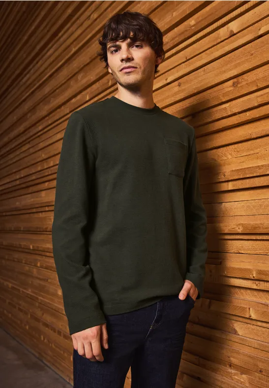 Ottoman Langarmshirt dark olive green