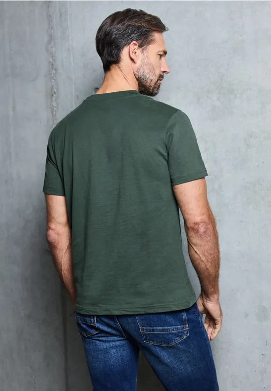 Softes T-Shirt mit Wording soft olive green