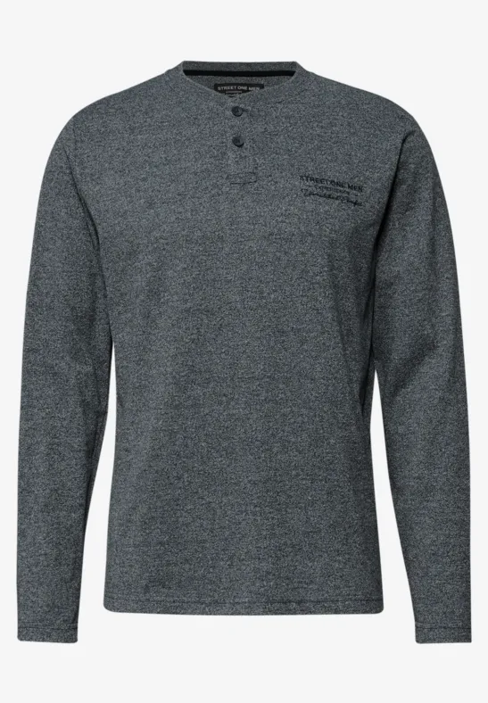 Shirt met lange mouwen en borduursel null