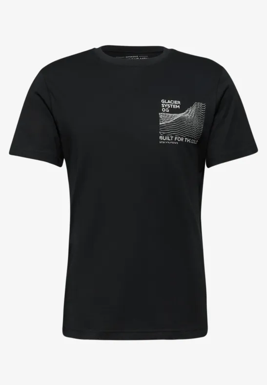 Basic Shirt met borstprint Black