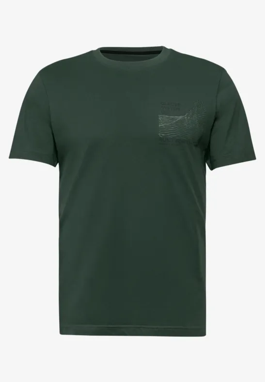 Basic Shirt met borstprint null