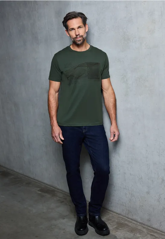 Basic Shirt met print aan de voorkant null