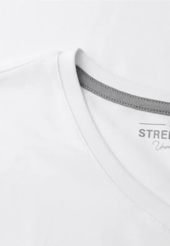 Basic V-Neck T-Shirt White