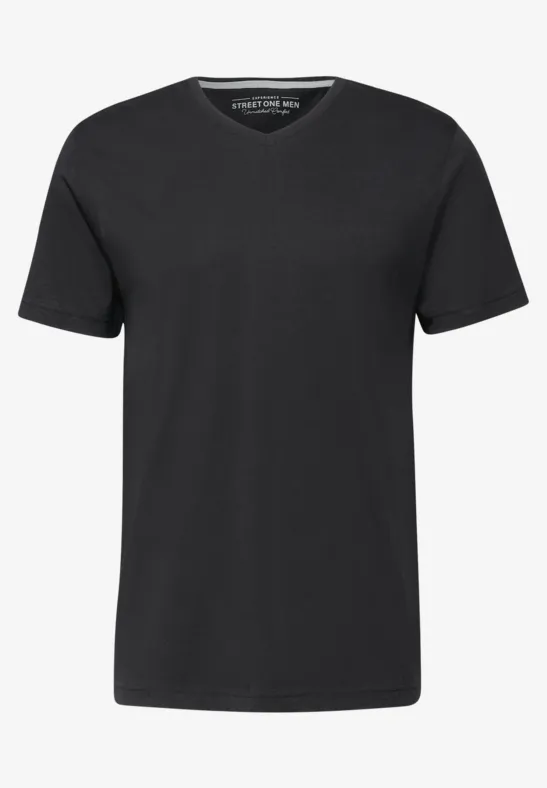 Basic V-Neck T-Shirt Black