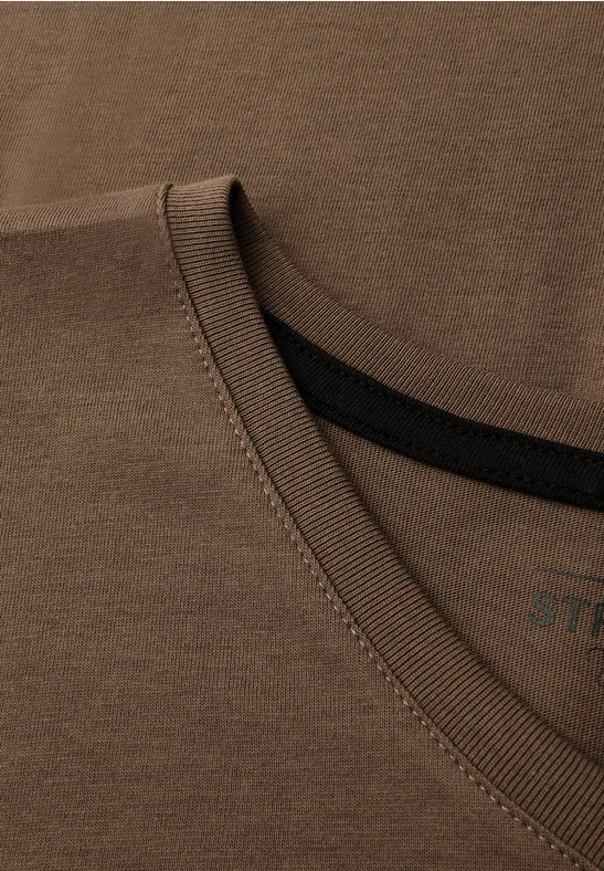 Basic V-Neck T-Shirt deep brown