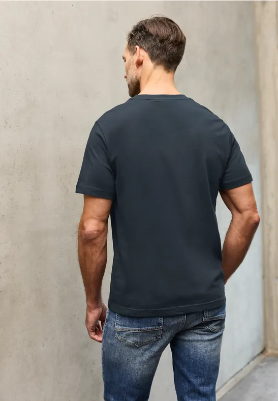 T-Shirt mit Brusttasche nocturnal blue