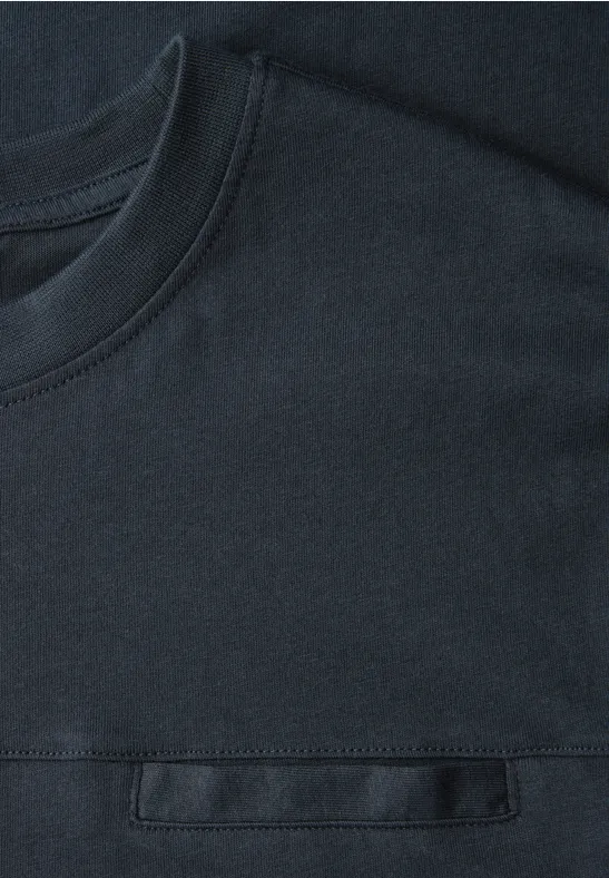 T-Shirt mit Brusttasche nocturnal blue