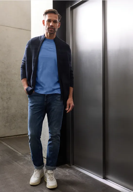 T-shirt avec poche poitrine authentic blue