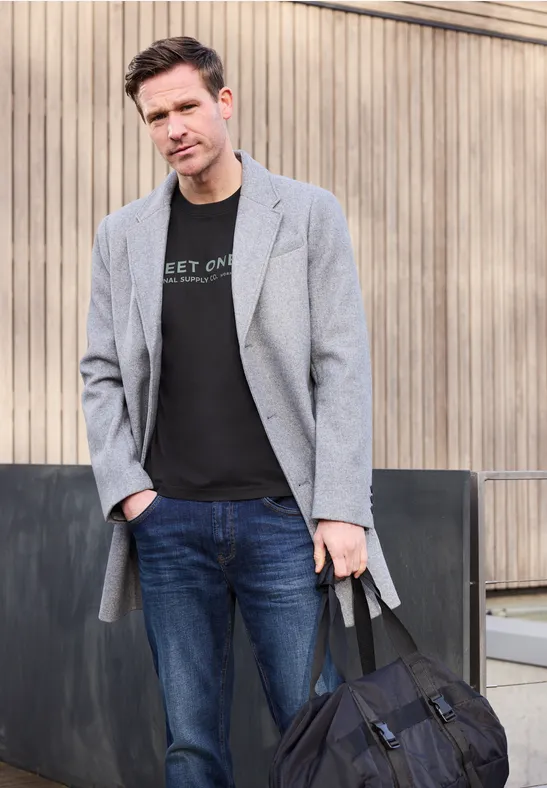 T-Shirt mit Logo-Print basic black