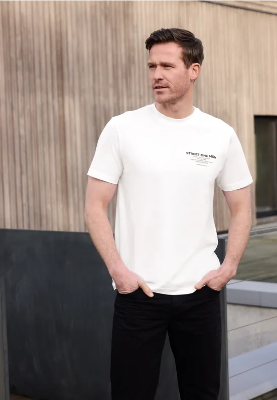 T-Shirt mit Logo-Print bright white